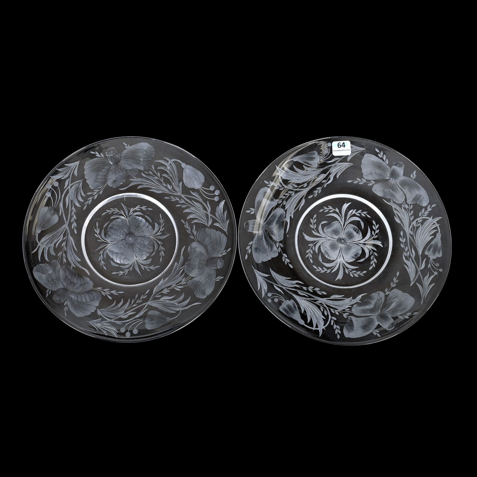 (2) Plates, ABCG, Signed Libbey (1 of 2)