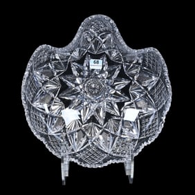 Bowl, Shell Shape, American Brilliant Cut Glass