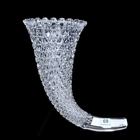 Cornucopia Vase, American Brilliant Cut Glass