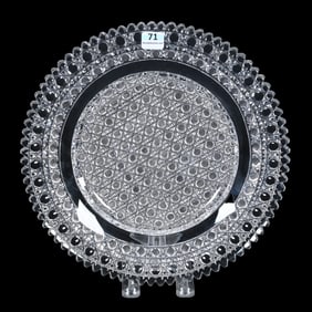 Round Tray, American Brilliant Cut Glass