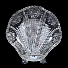 Dish, Shell Shape, American Brilliant Cut Glass