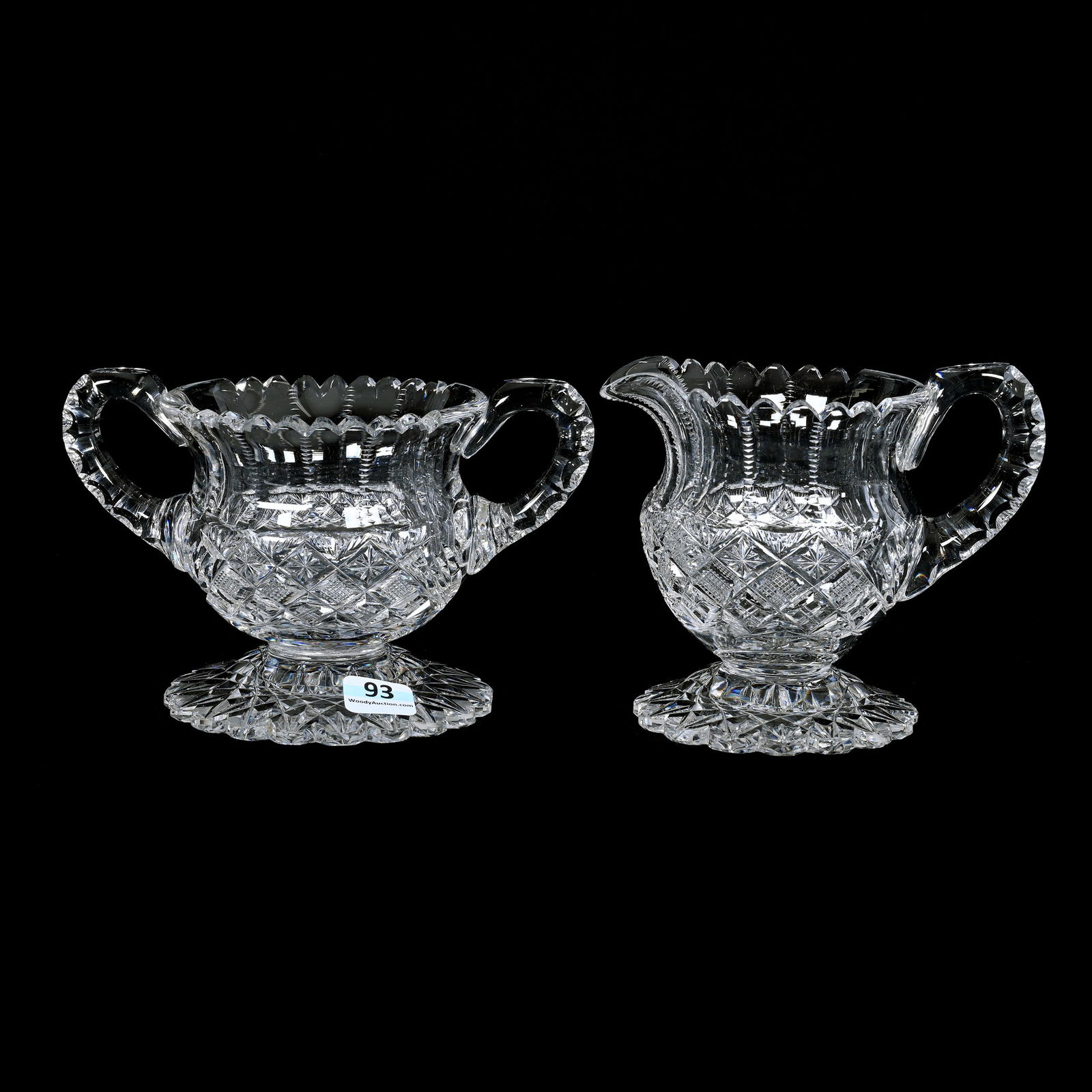 Pedestal Creamer & Sugar Set, ABCG (1 of 2)