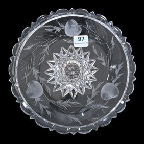 Plate, ABCG, Signed Hawkes Strawberry Pattern