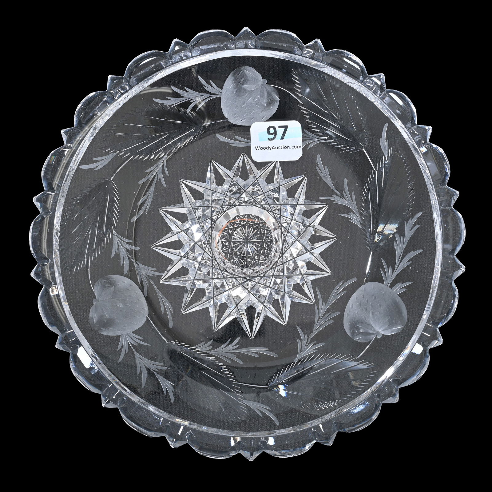 Plate, ABCG, Signed Hawkes Strawberry Pattern (1 of 2)