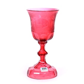 Goblet, BPCG, Solid Cased Cranberry
