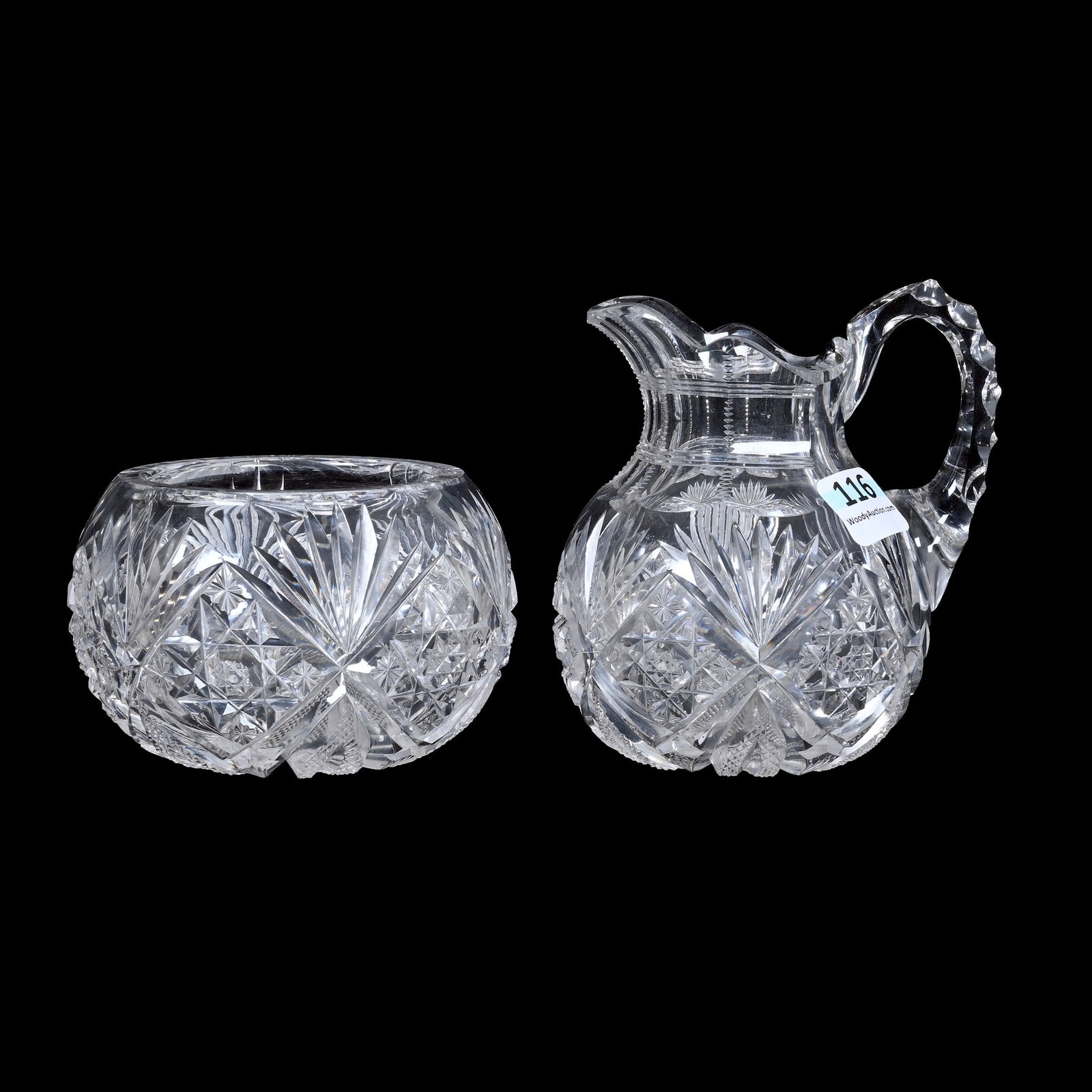Creamer & Sugar Set, ABCG, Venetian By Hawkes (1 of 3)