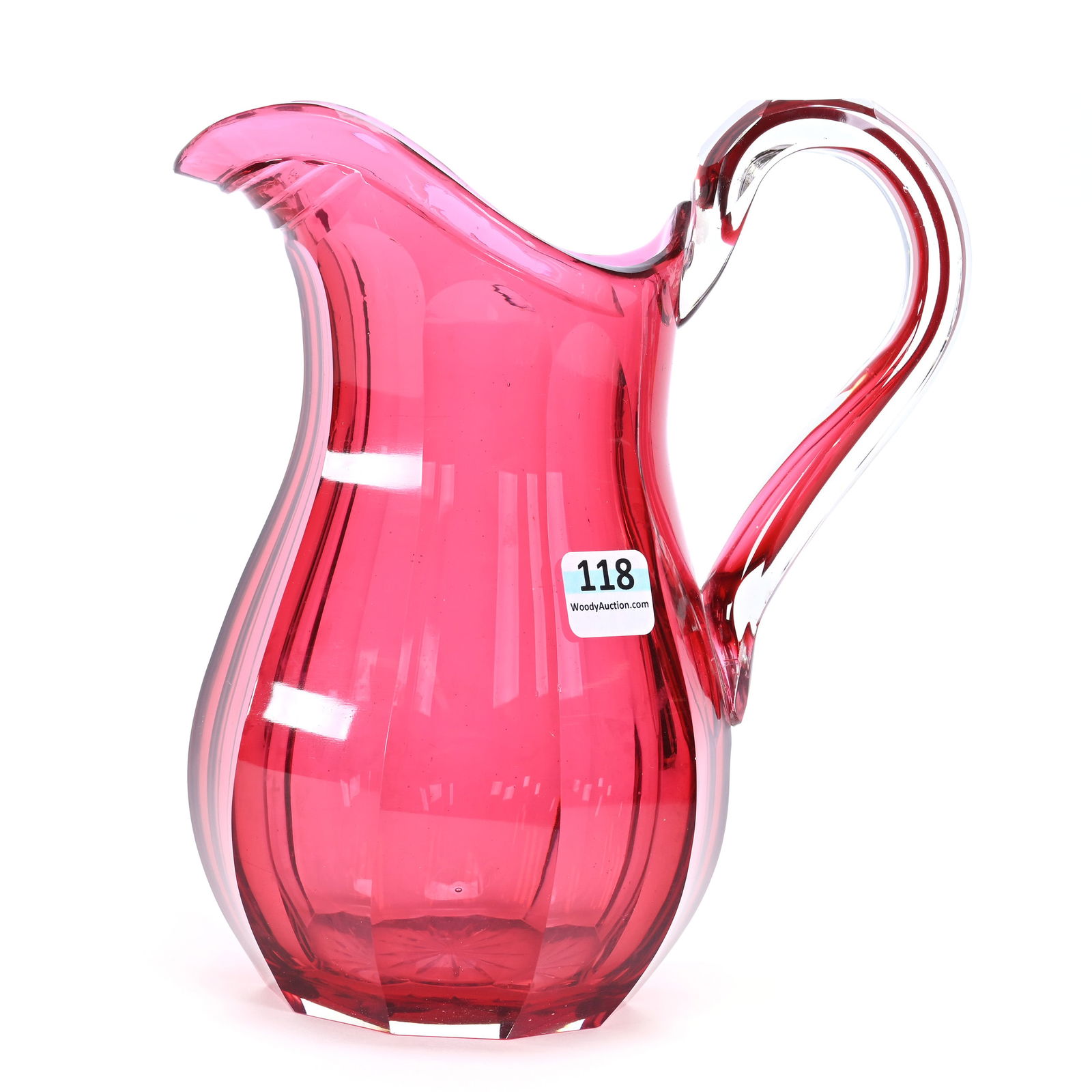 Pitcher, BPCG, Cased Cranberry Flute Pattern (1 of 3)