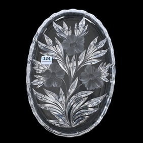 Historic Tray, ABCG, Signed Hawkes Gravic Glass