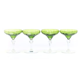 (4) Champagne Stems, BPCG, Green Cut To Clear