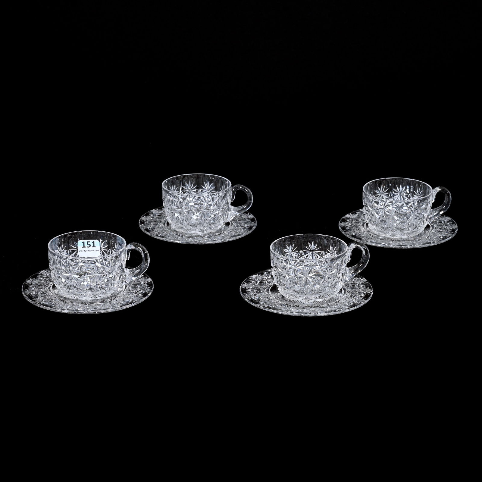 (4) Cups & Saucers, ABCG, Russian Pattern (1 of 3)