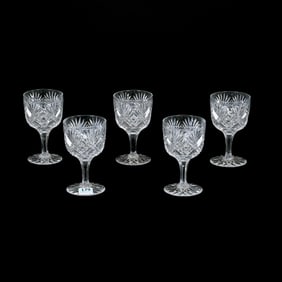 (5) Wine Stems, ABCG, Belmont By Dorflinger