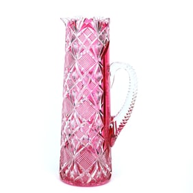 Tankard, ABCG, Cranberry Cut To Clear