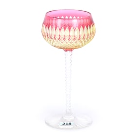 Wine Stem, BPCG, Cranberry Cut To Vaseline