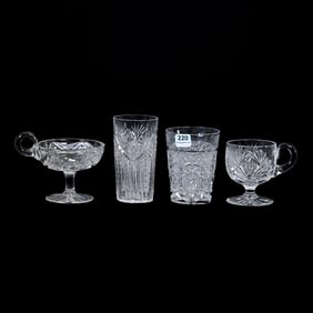 (4) Assorted American Brilliant Cut Glass Items