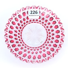 Ramekin Underplate, ABCG, Cranberry Cut To Clear