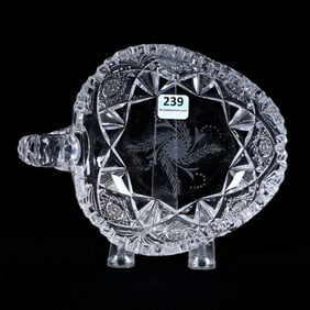 Handled Nappy, American Brilliant Cut Glass