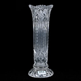 Footed Vase, American Brilliant Cut Glass
