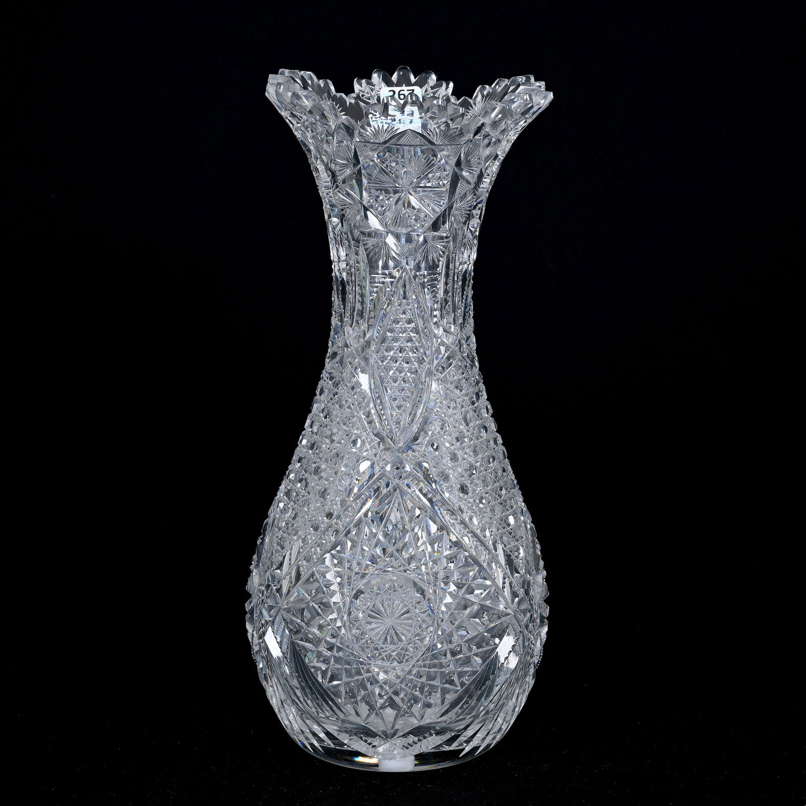 Vase, Bowling Pin Shape, American Brilliant Cut Glass (1 of 3)