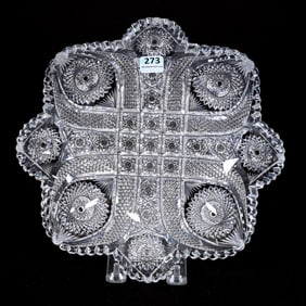 Bowl, Blown Mold, American Brilliant Cut Glass