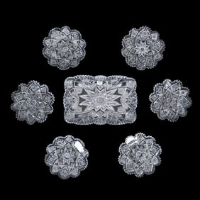 Ice Cream Set, ABCG, Signed Hawkes Holland Pattern