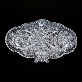 Ice Cream Tray, American Brilliant Cut Glass