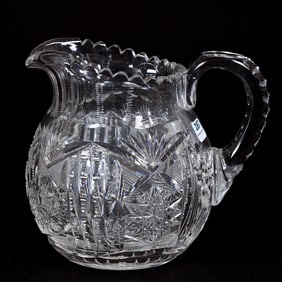 Pitcher, ABCG, Signed Libbey New Brilliant Pattern