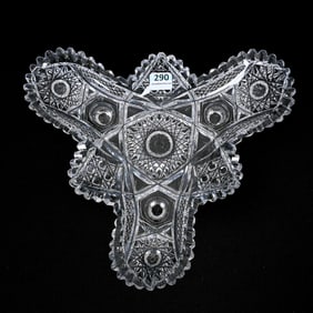 Dish, Three Footed, American Brilliant Cut Glass