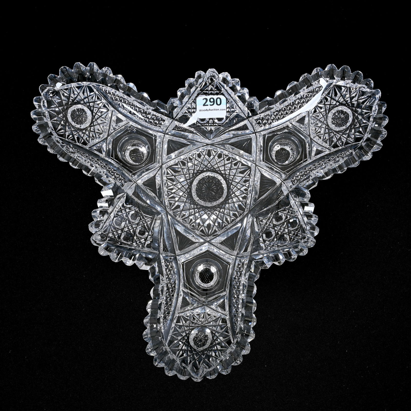 Dish, Three Footed, American Brilliant Cut Glass (1 of 2)