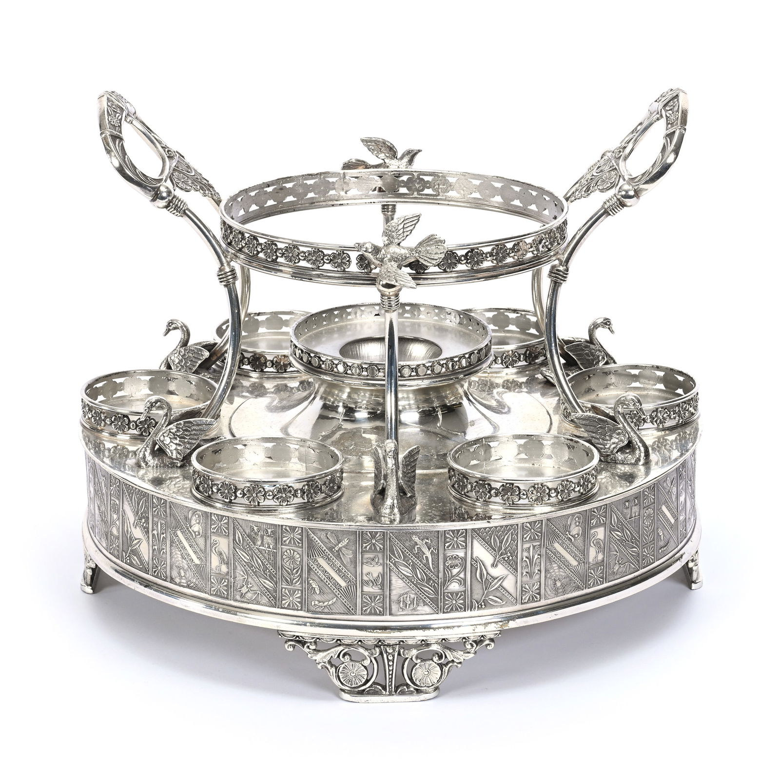 Silverplate Lemonade Caddy Marked Aurora #35 (1 of 5)