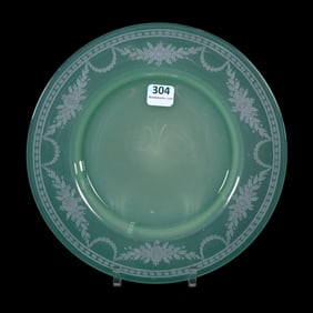 Plate, Unmarked Steuben Art Glass
