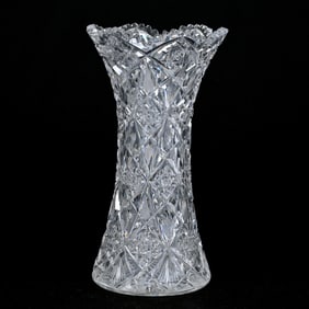 Vase, ABCG, Signed Hawkes Gladys Pattern