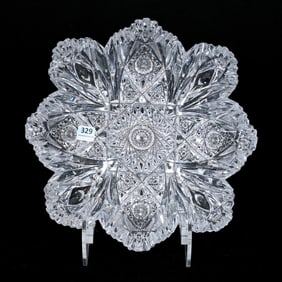 Bowl, Blown Mold, ABCG, Signed Hawkes