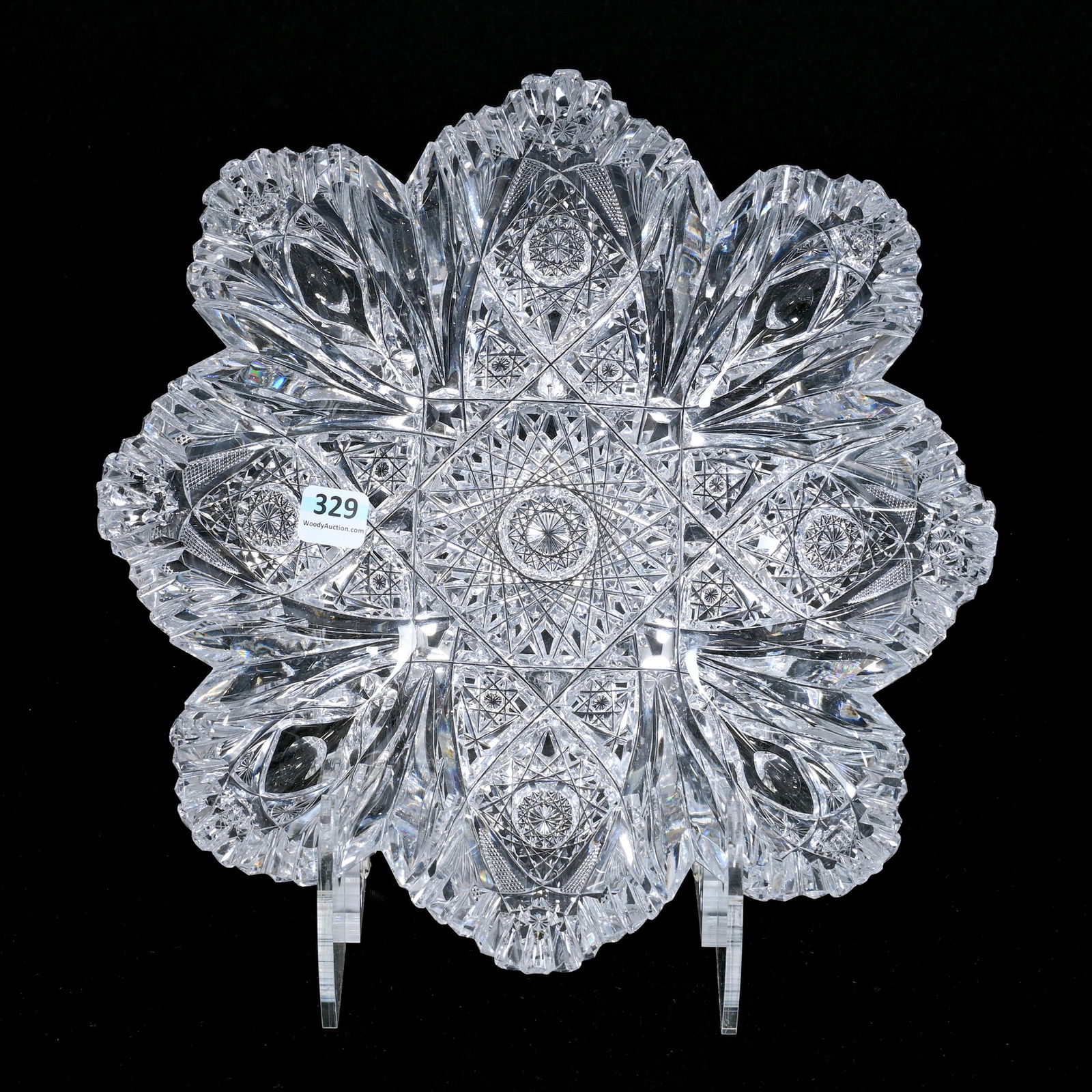 Bowl, Blown Mold, ABCG, Signed Hawkes (1 of 7)