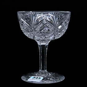 Champagne Stem, American Brilliant Cut Glass