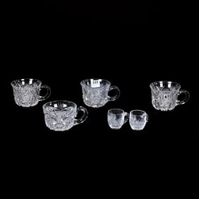(6) Punch Cups, American Brilliant Cut Glass