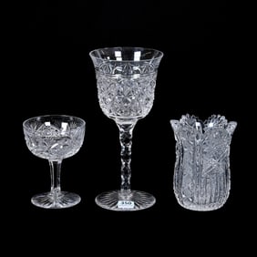 (3) Items, American Brilliant Cut Glass