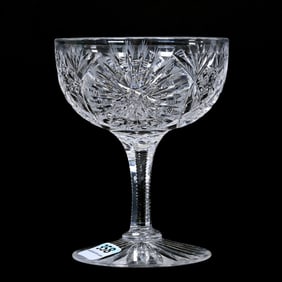 Champagne Stem, American Brilliant Cut Glass