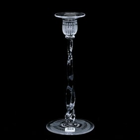 Single Candlestick, ABCG, Signed Libbey