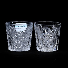 Pair Whiskey Tumblers, ABCG