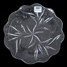 Plate, ABCG, Signed Hawkes Gravic Glass