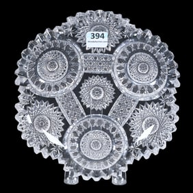 Plate, American Brilliant Cut Glass