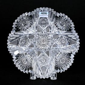 Plate, American Brilliant Cut Glass