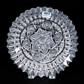 Plate, ABCG, Signed Libbey Ellsmere Pattern