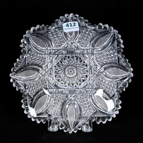 Plate, American Brilliant Cut Glass