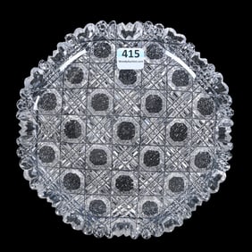 Plate, American Brilliant Cut Glass