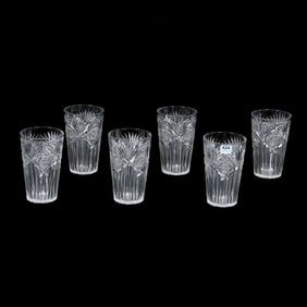 (6) Iced Tea Glasses, ABCG, Hindoo Pattern