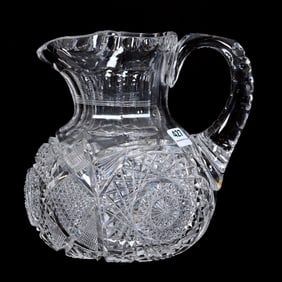 Pitcher, American Brilliant Cut Glass