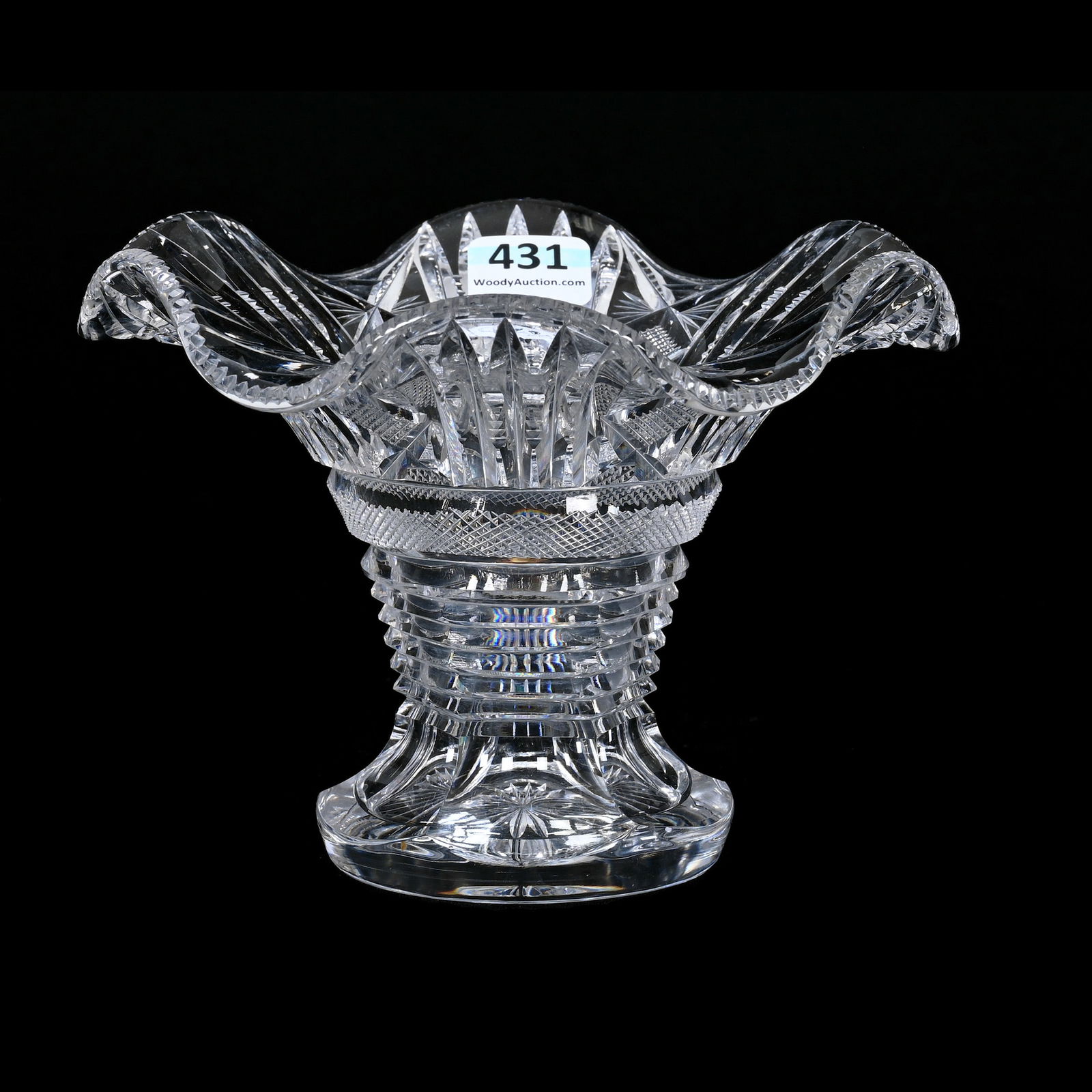 Sweet Pea Vase, American Brilliant Cut Glass (1 of 3)