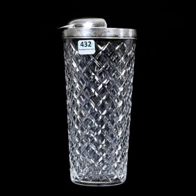 Martini Shaker, American Brilliant Cut Glass
