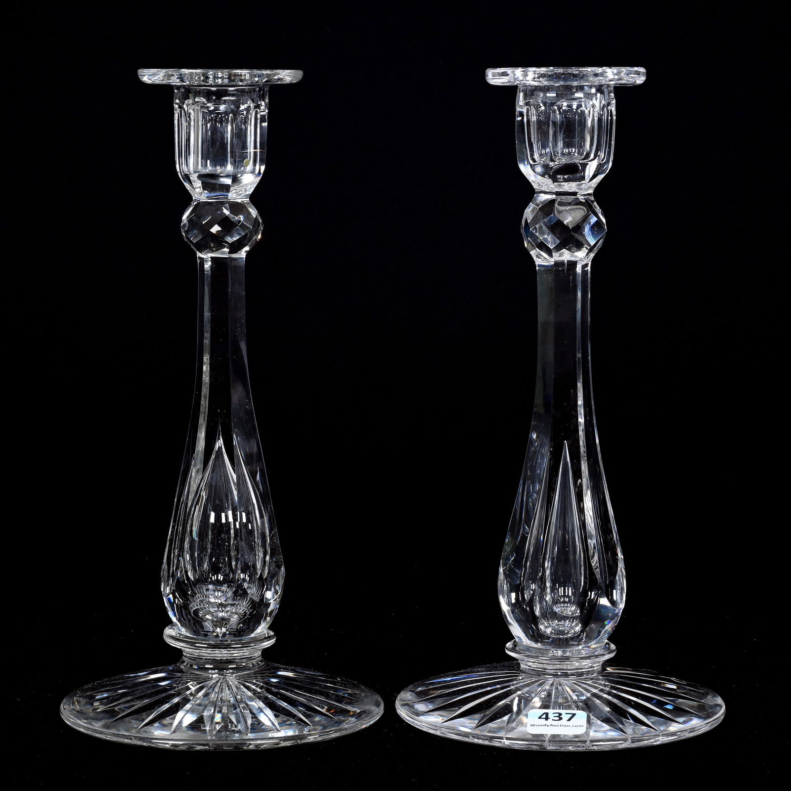 Pair Candlesticks, ABCG, Signed Libbey (1 of 3)